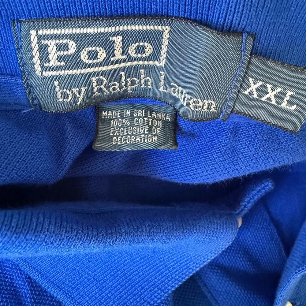 Polo by Ralph Lauren Men's 100% Cotton Polo Shirt in Royal Blue with Red Pony
